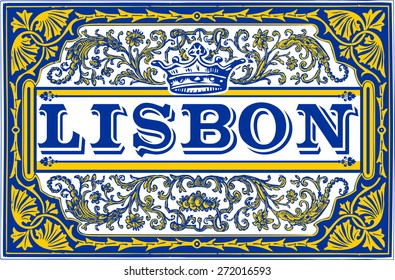 Indigo Blue Lisbon Paint Tile Floor Oriental Lisboa Ornament Collection Seamless Patchwork Pattern Brocade Spanish Tin Portugal Ceramic Tilework Vintage Illustration background Vector Pattern Brocade