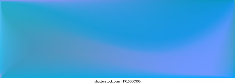 Indigo Bright Wavy Gradient Mesh. Vibrant Rainbow Vivid Blurred Texture Illustration. Turquoise Sea Wavy Gradient Mesh. Blue Office Background. Blank Colorful Modern Design Backdrop.
