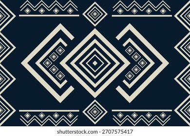 Indigo Canyon Tribal Pixel Pattern. Ideal for textile bands, packaging, apparel trims, and large printed borders.