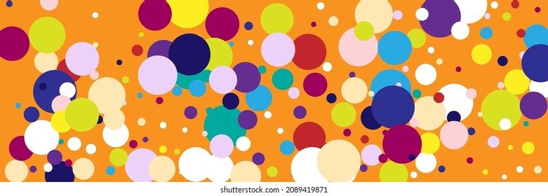 Indigo Children Purple White Color Wallpaper. Multicolor Vibrant Rainbow Kids Beige Print. Pastel Yellow Bright Dark Violet Green Background. Play Circles Red Blue Vivid Pink Textile.