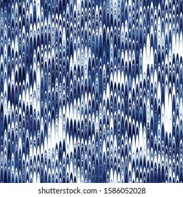 Indigo combed hand marbled paper texture. Seamless repeat vector pattern swatch.