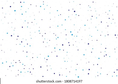Indigo Confetti Bokeh. Blue Round Bokeh. Cobalt Falling Circle. Azure Glitter Holiday. Navy Bubble Background. Texture Vector. Birthday Xmas. Carnival Sparkle.