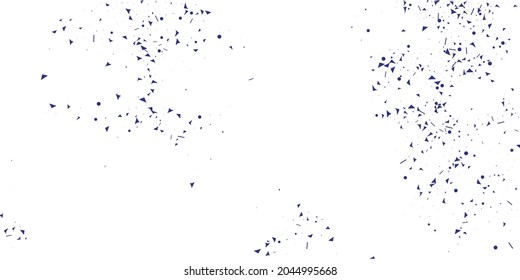 Indigo Confetti Holiday. Blue Celebrate Element. Navy Birthday Bright. Azure Falling Holiday. Christmas Element. Carnival Gift. Anniversary Card. Design Graphic.