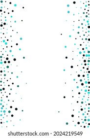Indigo Confetti Top Vektor weißer Hintergrund. Flying Dot Banner. Effekt Staubhintergrund. Türkis-Shine Happy-Postkarte.