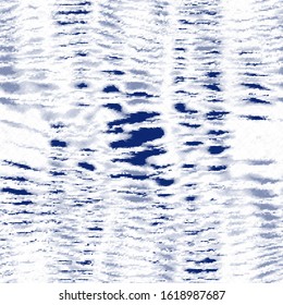 Indigo cyanotype dyed effect distressed worn bleached graphical motif. Noisy brushed faded mottled, intricate grungy stained navy design. Seamless repeat raster jpg pattern swatch.