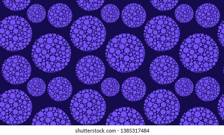 Indigo Dotted Circles Background Pattern Vector Illustration