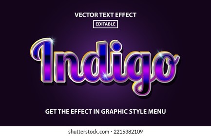Style d'effet de texte modifiable pour l'indigo