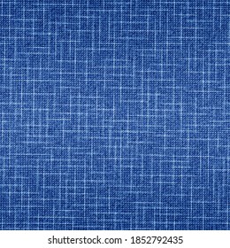 Indigo fabric seamless pattern. Abstract chambray texture. Blue textile denim. Modern linen background for design prints. Grunge woven textured canvas. Natural fabric. Irregular distress weave. Vector