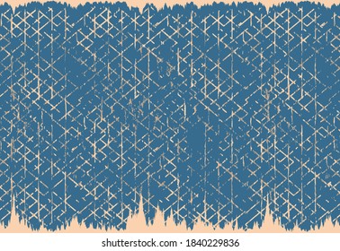 Indigo minimal geo textures  patchwork with abstract geometrics memphis style patterns design for carpet, rug, scar, wall frame, for all fabric print