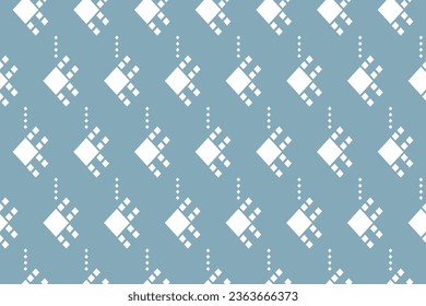 Patrón étnico tradicional de color azul marino índigo Ikat patrón sin fisuras diseño abstracto de borde para tela de impresión telas cortinas de moqueta y sarong Azteca Indio Indonesio Africano