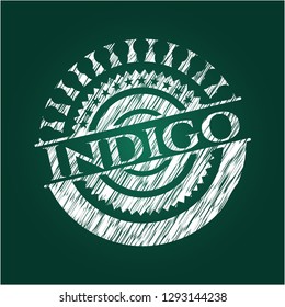 Indigo on blackboard
