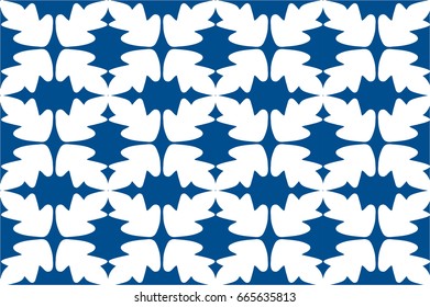 Indigo oval tribal pattern