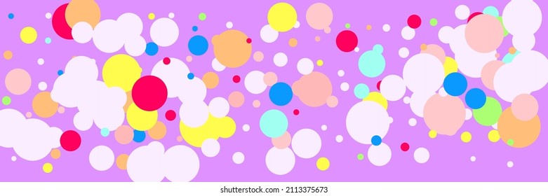 Indigo Pastel Children Color Bordo Print. Beige Pink Circles Dark Red Bright Illustration. Play Purple Violet Yellow Kids Multicolor Composition. Blue Vibrant Green White Rainbow Background.