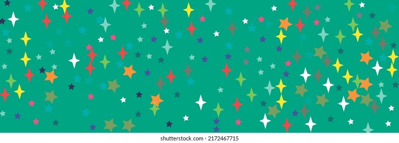 Indigo Pastel Multicolor Blue Turquoise Violet Stars Vivid Sky Background. Orange Chaotic Green Pink Sea Vibrant Colorful Stars Pattern. Azure Lavender Yellow Bright White Print Red Design Pic.