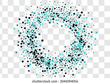 Antecedentes transparentes del vector abstracto del índigo polka. Invitación Círculo. Tarjeta de lluvia carnaval. Fondo de efecto redondo azul.