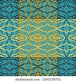 Indigo Portuguese abstract filigree background.  Floral endless camo ornament texture. Vector background.