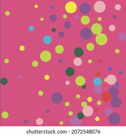 Indigo Red Game Polka Dots Farbhintergrund. Kinder Purple Kids Blue Rainbow Play Textile. Pastellfarben Multi color Dunkel Green Pink Print. Gelbe Farbige türkisfarbene Runden aus dem Mess-Turquoise-Rundpapier.