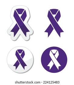 Indigo Ribbon - Bullying, Stalking Awareness Symbol 