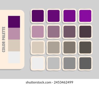 indigo rosybrown lightgray whitesmoke color palette, colour matching, rgb colors, harmonious colours catalog sample, design and edit idea