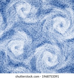 Indigo seamless pattern. Dye tie background. Shibori fabric texture. Repeating modern denim pattern whit faded effect for prints. Blue abstract design. Repeated pattern textile. Vector illustration