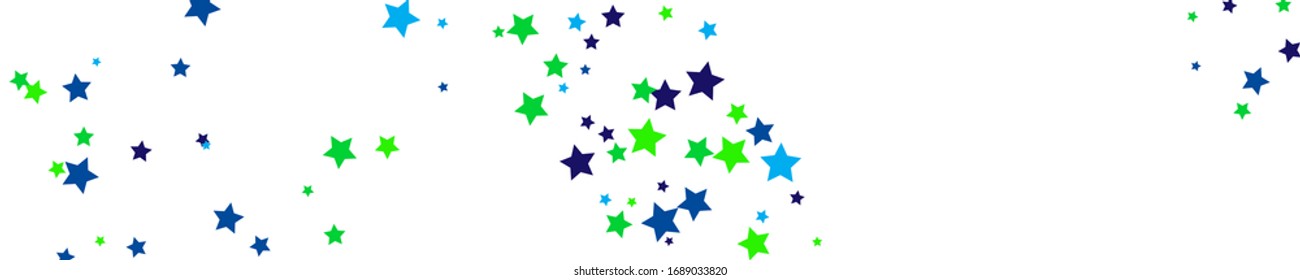 Indigo Stars Card. Tiny Texture Background. Blue Confetti Sky. Green Starry Symbol. Summer Invitation. Christmas Wallpaper. Sparkling Anniversary. Celebration Isolated. 