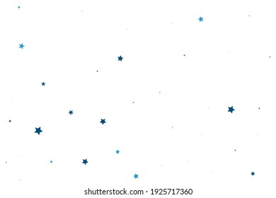 Indigo Stars Holiday. Blue Confetti Gift. Azure Falling Banner. Celebration Card. Cobalt Glitter Banner. Sparkling Symbol. Texture Space. Universe Background.