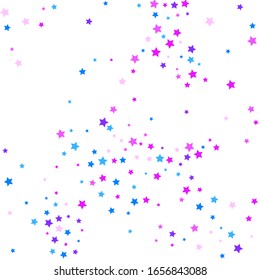 Indigo Stars Invitation. Blue Confetti Cosmos. Green Starry Holiday. Red Texture Isolated. Sparkling Background. Celebration Space. Glitter Symbol. Falling Sky.