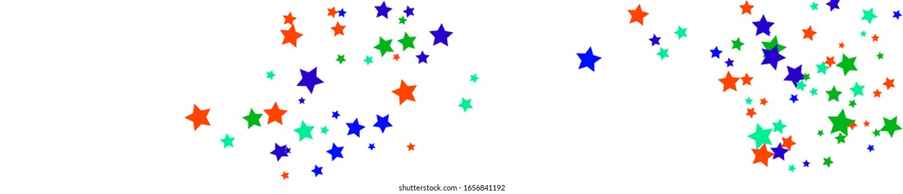 Indigo Stars Sky. Blue Texture Space. Orange Confetti Sky. Yellow Starry Wallpaper. Summer Anniversary. Christmas Background. Sparkling Poster. Celebration Banner. 