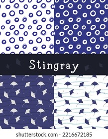 Indigo-Steg-Skin-nahtloses Muster Gift Wrap-Hintergrund
