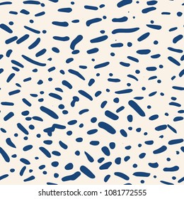 Indigo stripe pattern. Blue texture. Vector shibori seamless print. Japanese watercolor background. Tie dye tile. Geometric folk pattern. Hand drawn japan batik backdrop. Rustic stripe watercolour