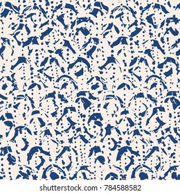 Indigo tie dye seamless pattern. Print texture waves. Geometrical seamless vector stripes. Striped watercolor texture batik. Watercolour pattern. Organic japanese natural tiles. Blue and white print.