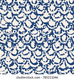 Indigo tie dye seamless pattern. Print texture waves. Geometrical seamless vector stripes. Striped watercolor texture batik. Watercolour pattern. Organic japanese natural tiles. Blue and white print.