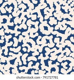 Indigo tie dye seamless pattern. Print texture waves. Geometrical seamless vector stripes. Striped watercolor texture batik. Watercolour pattern. Organic japanese natural tiles. Blue and white print.