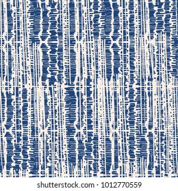 Indigo vector tie dye seamless pattern. Abstract watercolor. Natural tiles. Organic texture.Watercolour print. Japan folk pattern. Organic textile. Japanese seamless natural texture. Indigo batik. 