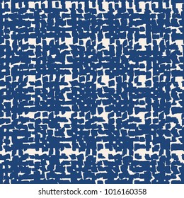 Indigo vector tie dye seamless pattern. Abstract watercolor. Natural tiles. Organic texture.Watercolour print. Japan folk pattern. Organic textile. Japanese seamless natural texture. Indigo batik. 