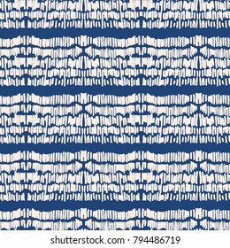 Indigo vector tie dye seamless pattern. Abstract watercolor. Natural tiles. Organic texture.Watercolour print. Japan folk pattern. Organic textile. Japanese seamless natural texture. Indigo batik. 