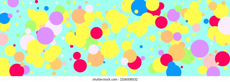 Indigo Vibrant Yellow Pink Play Wallpaper. Bordo Dark Red Bright Green Pattern. Rainbow White Blue Color Multicolor Pastel Composition. Violet Kids Beige Children Circles Purple Illustration.