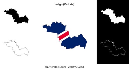 Indigo (Victoria) outline map set