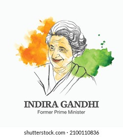 Indira Gandhi, The Former Prime Minister Of New Delhi, India 19 November 1917