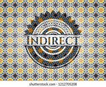 Indirect arabic emblem. Arabesque decoration.