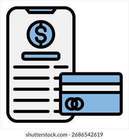 Indirect Cost Blue Black Single Icon Illustration