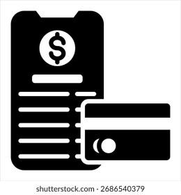 Indirect Cost Glyph Single Icon Illustration