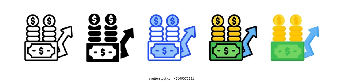 Indirect Cost Icon Collection With Multiple Styles