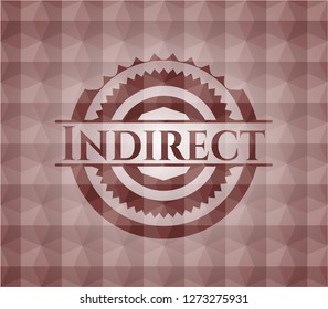 Indirect red seamless polygonal badge.