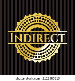Indirect shiny emblem. Vector Illustration. Detailed. 