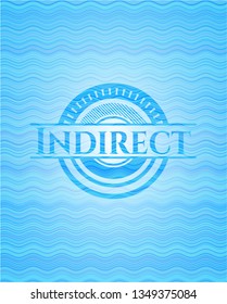 Indirect water concept emblem background.