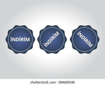 indirim badge vector - sale badge vector