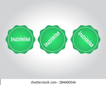 indirim badge vector - sale badge vector