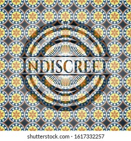 Indiscreet arabic emblem. Arabesque decoration.