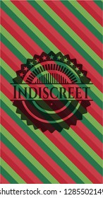 Indiscreet christmas badge background.